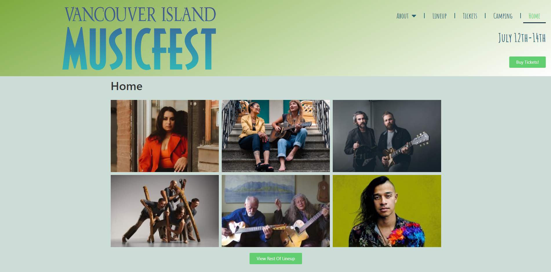 A photo of a site based on vancouver island music fest